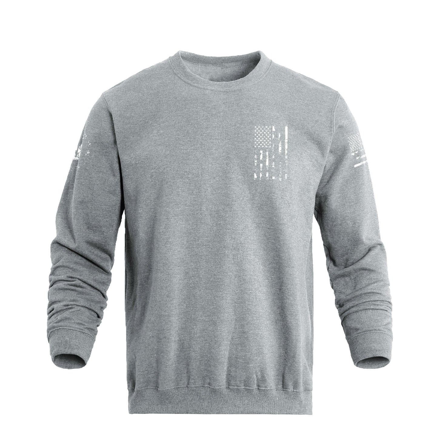 Men's 100% Cotton Patriotic American Flag with Cross  Graphic Sweatshirts