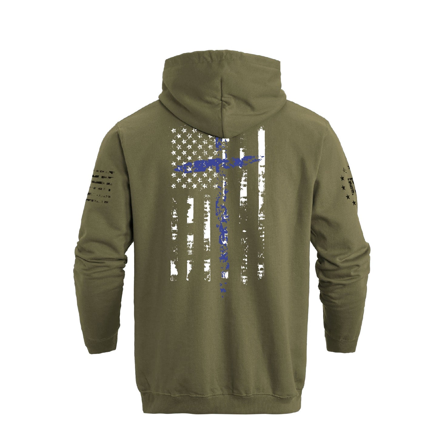 Men's 100% Cotton Patriotic American Flag with Cross  Graphic Hoodies