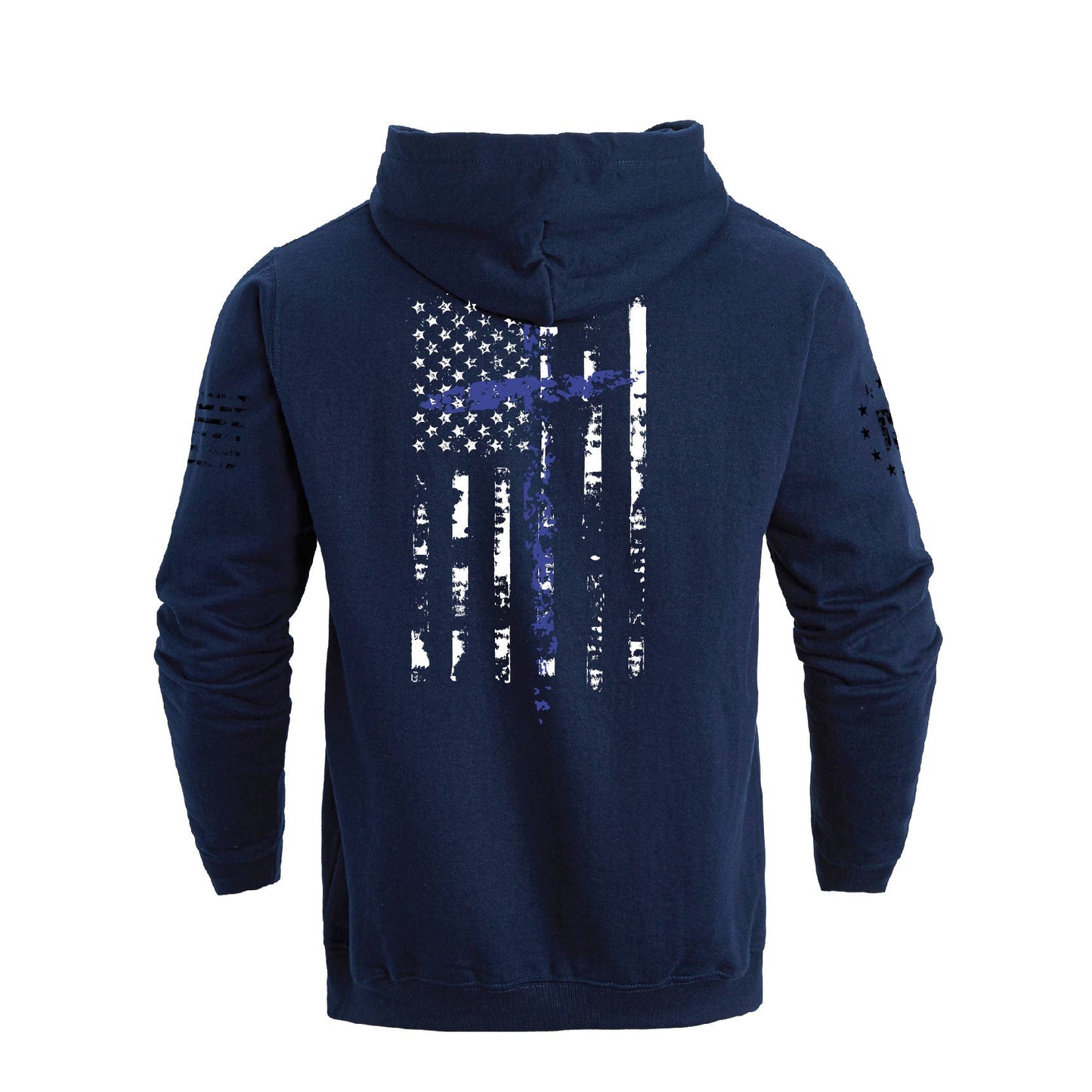 Men's 100% Cotton Patriotic American Flag with Cross  Graphic Hoodies