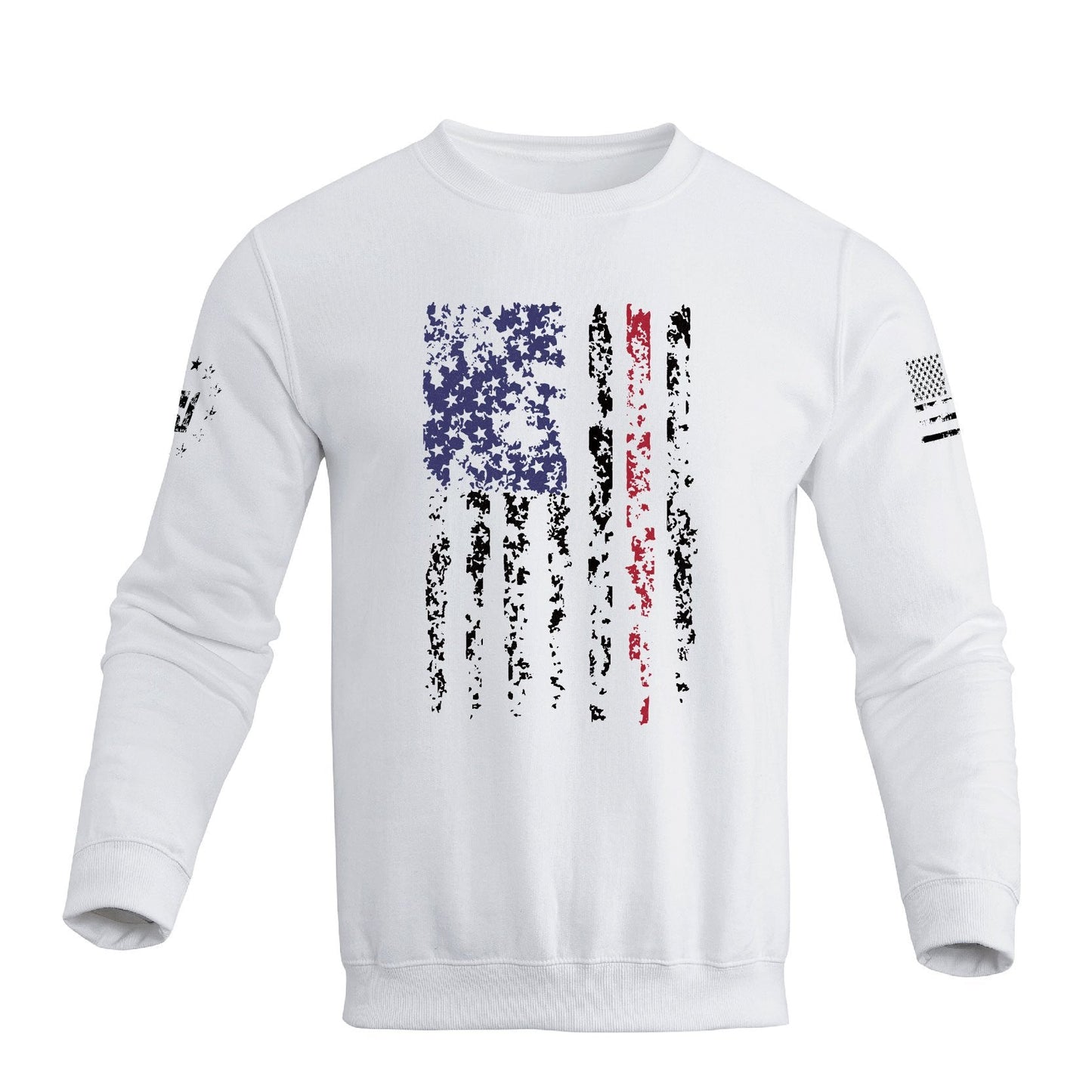 Men's 100% Cotton Patriotic American Flag Graphic Sweatshirts