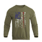 Men's 100% Cotton Patriotic American Flag Graphic Sweatshirts