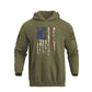 Men's 100% Cotton Patriotic American Flag Graphic Hoodie