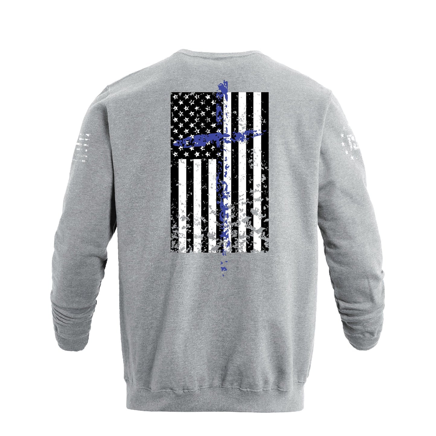 Men's 100% Cotton Patriotic American Flag  Cross Graphic Midweight Sweatshirts