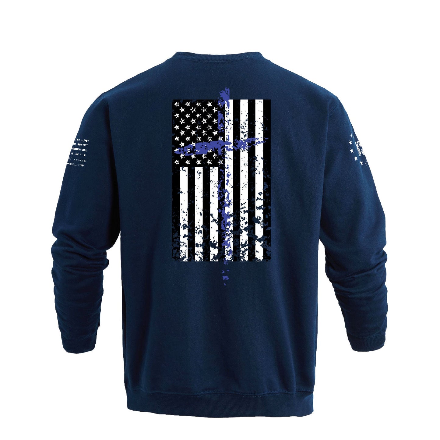 Men's 100% Cotton Patriotic American Flag  Cross Graphic Midweight Sweatshirts