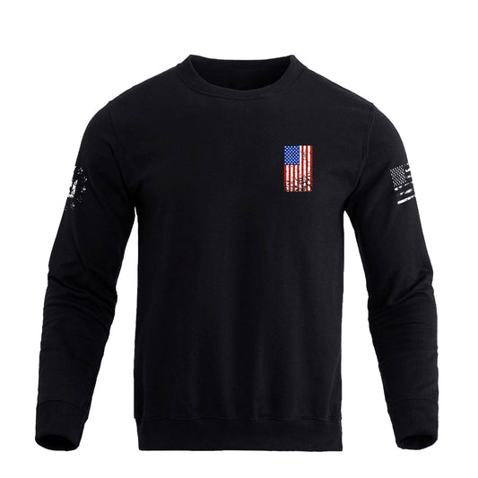 Men's 100% Cotton Patriotic American Flag  Cross Graphic Midweight Sweatshirts