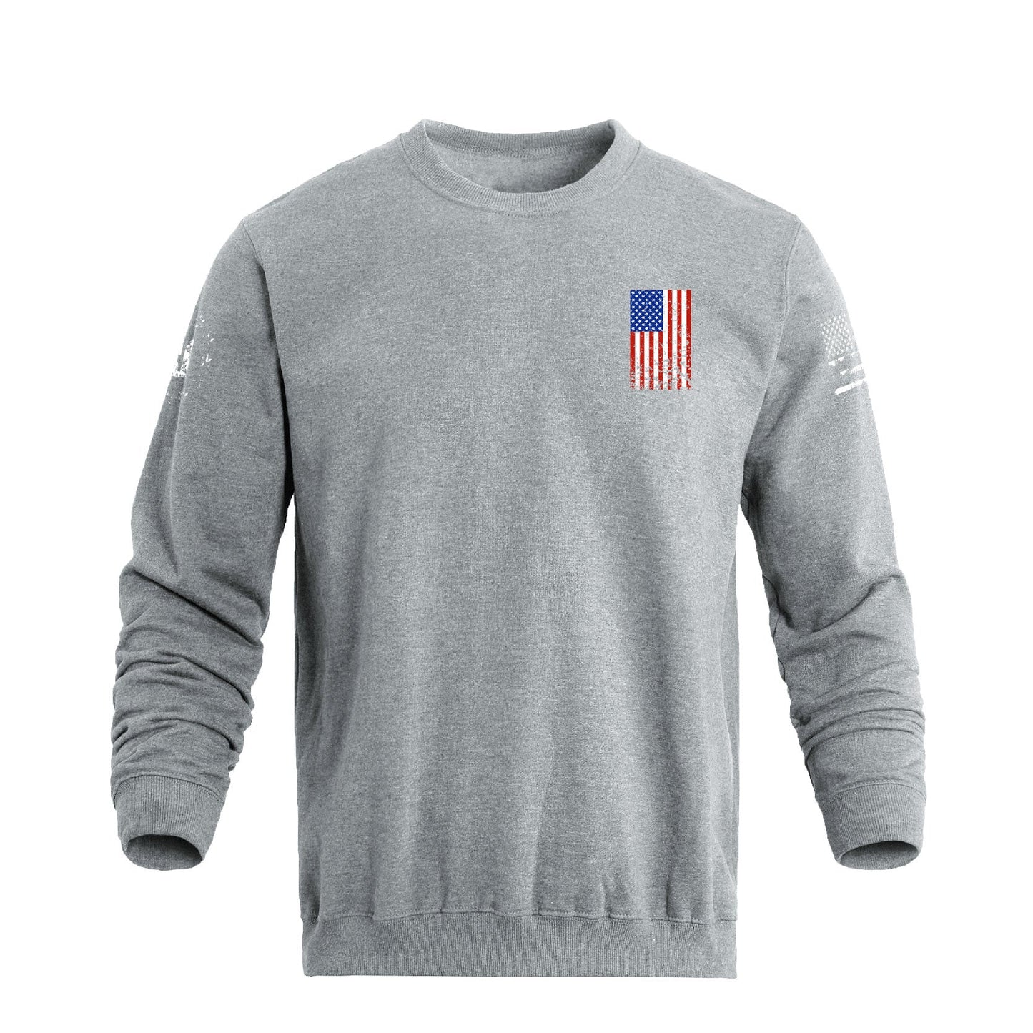 Men's 100% Cotton Patriotic American Flag  Cross Graphic Midweight Sweatshirts