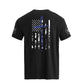 Men's 100% Cotton Patriotic American Flag with Cross Graphic T-shirts