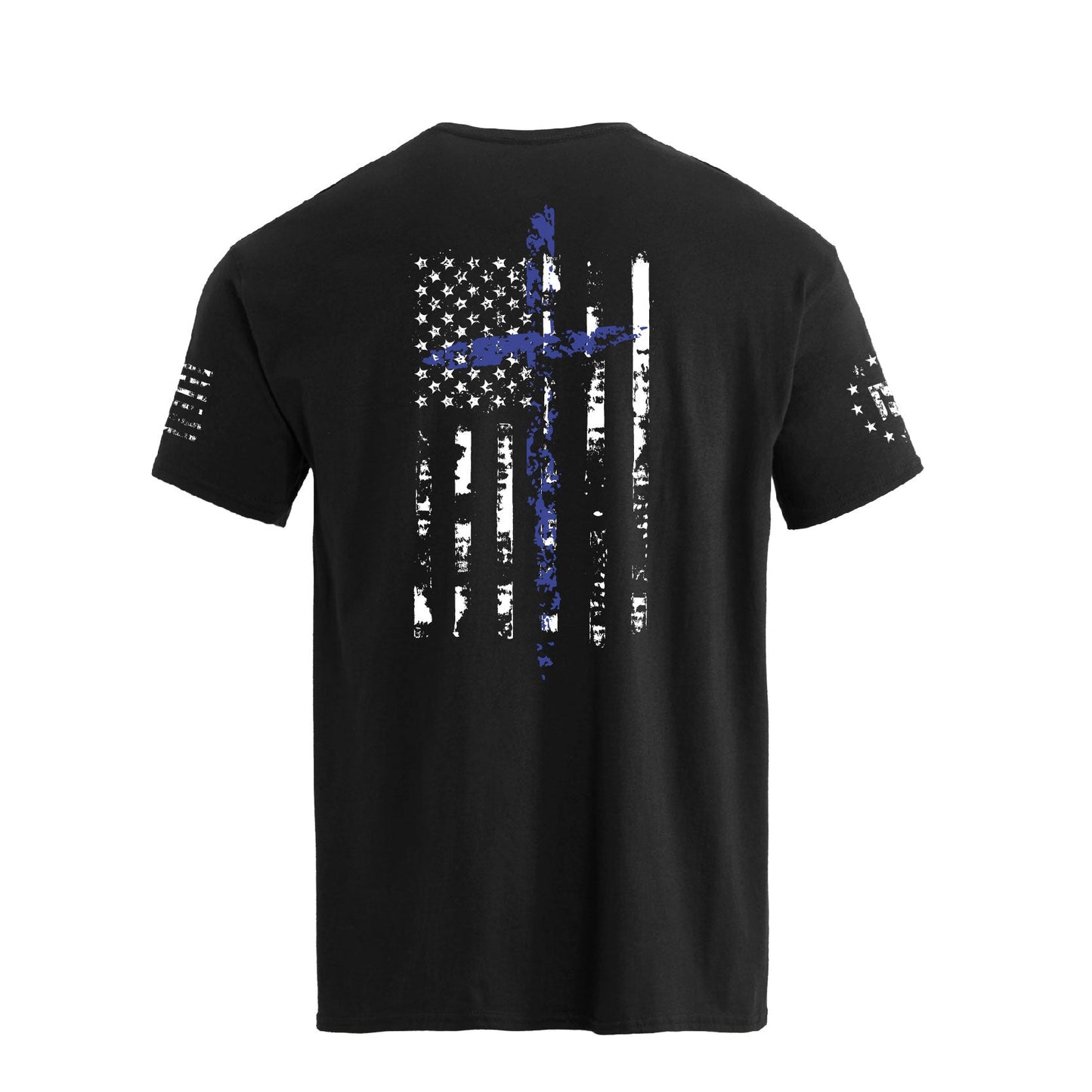 Men's 100% Cotton Patriotic American Flag with Cross Graphic T-shirts