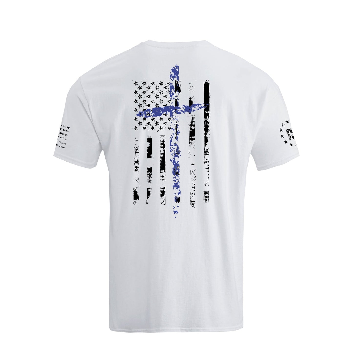 Men's 100% Cotton Patriotic American Flag with Cross Graphic T-shirts