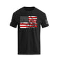 Men's 100% Cotton Patriotic American Flag Graphic Short-sleeve T-shirt