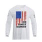 Men's 100% Cotton Patriotic American Flag GFC Graphic Midweight Long Sleeve T-shirts