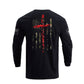 Men's 100% Cotton Patriotic American Flag Camouflage Cross Graphic Midweight Long Sleeve T-shirts