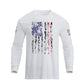 Men's American Flag Shield Graphic Long Sleeve  T-Shirt