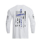 Men's 100% Cotton American Flag Cross Overlay Long Sleeve T-Shirt