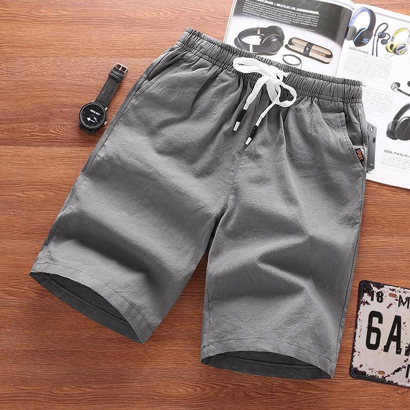 Men's Summer Wild Loose Casual Cotton And Linen Beach Shorts