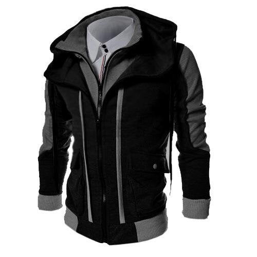 Mens outdoor brushed two-piece jacket