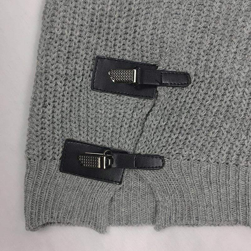 Men Solid Color Vertical Knit Sweater