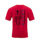 Men's Faith American Flag Graphic Waterproof V-neck Short-sleeve T-shirts Quick-dry Breathable