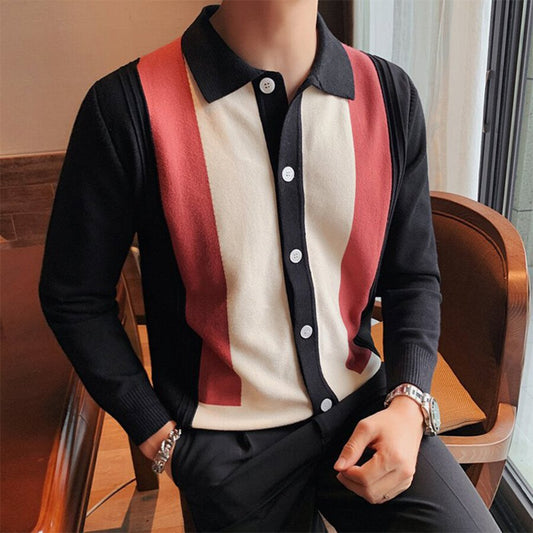 Men&#039;s Casual Knitted Cardigan Top As shown M