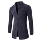 One Button Stand Collar Slim Fit Wool Coat