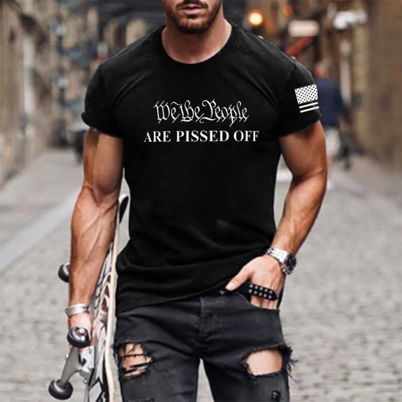 We The People Are Pissed Off Men's Cotton Shirt