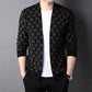 Men&#039;s Casual Knitted Cardigan Top Black M