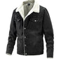 Men'S Plus Fleece Warm Denim Jacket