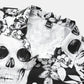 Mens All Over Skull Floral Print Lapel Short Sleeve Halloween Shirts