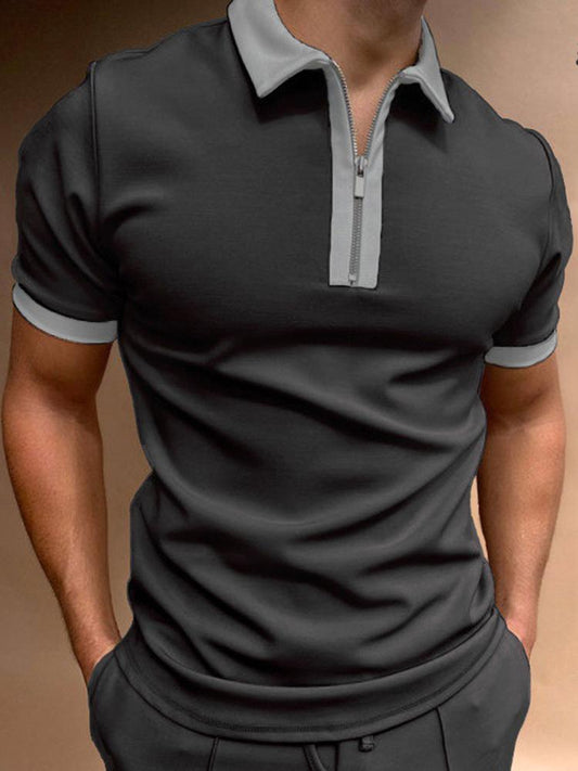 Impact zipper leisure polo shirt