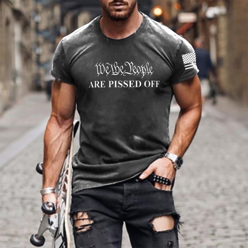 We The People Are Pissed Off Men's Cotton Shirt