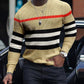 LONG-SLEEVED CONTRAST COLOR MEN'S KNITTED TOP