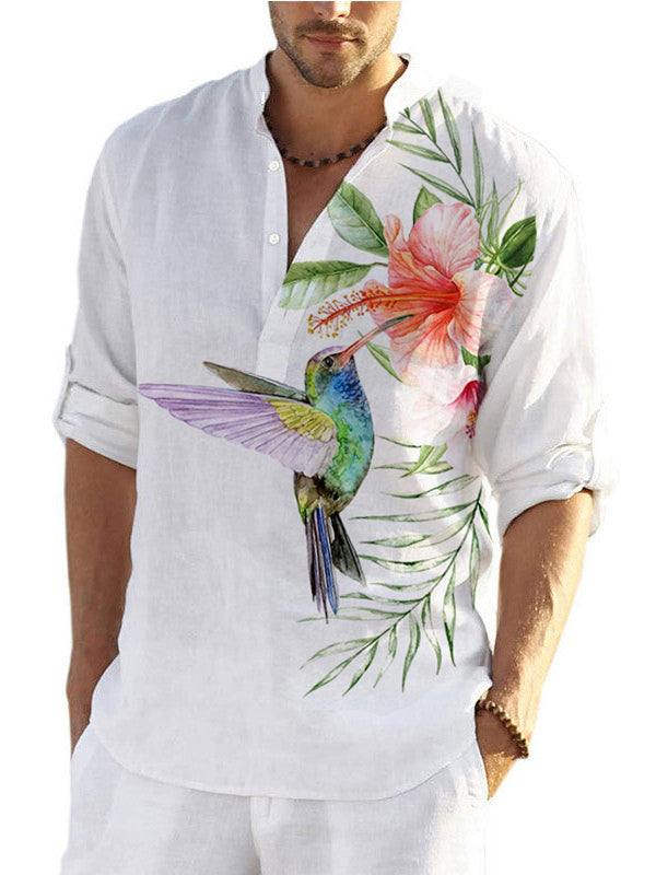 Pre-sale Floral & Bird Men's Casual Shirt