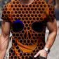 Men's Unisex Tee T shirt Shirt 3D Print Graphic Prints Skull Print Short Sleeve Halloween Regular Fit Tops