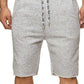 Men's Beach Solid Color Cotton Shorts