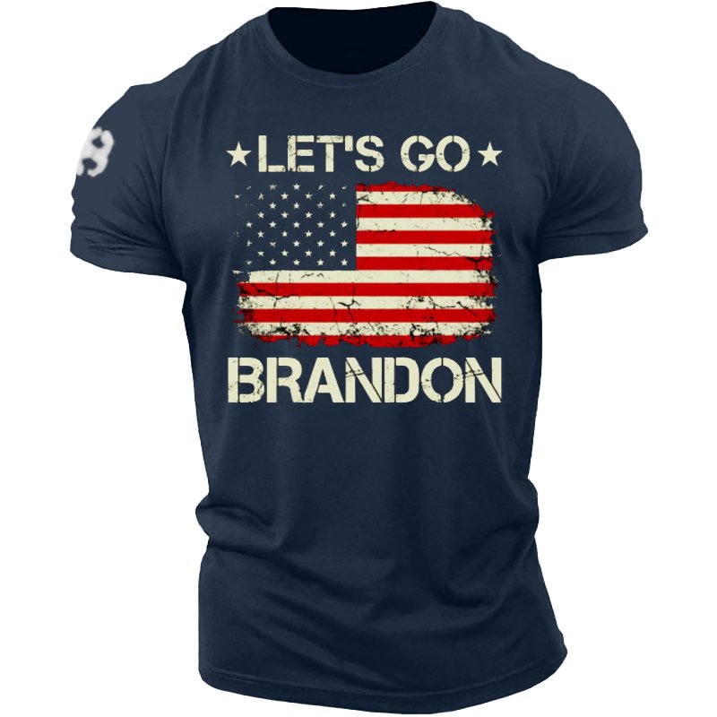 Let's Go Brandon Travel Men's Outdoor Coton T Shirt