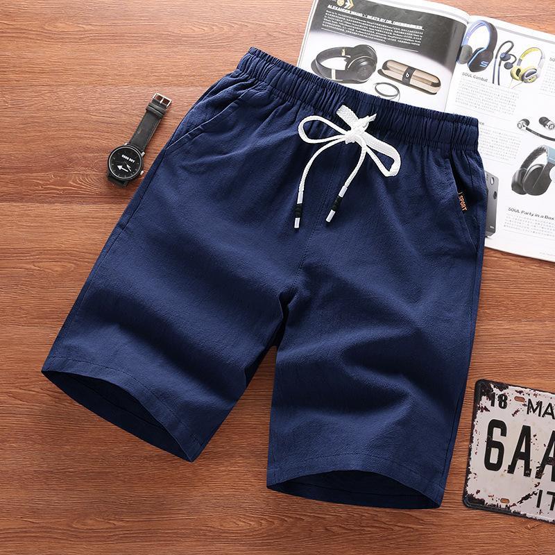 Men's Summer Wild Loose Casual Cotton And Linen Beach Shorts