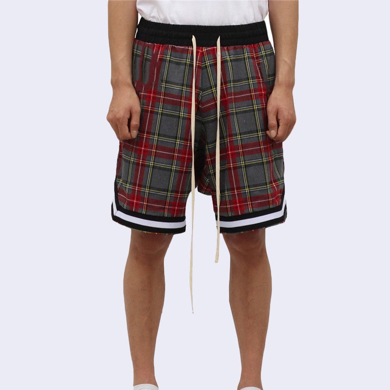 Men's Vintage Plaid Basketball Shorts