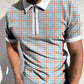 Thousand bird check short sleeve polo shirt
