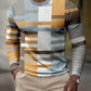 LONG SLEEVE FASHION CONTRAST COLOR ROUND NECK MEN'S TOP