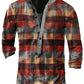 Men's Plaid Half Cardigan Long Sleeve T-Shirt color1 L