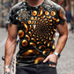 Street Style Metal Ball Spinning Pattern Casual T-shirt