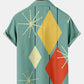 Hawaiian Retro Geometric Abstract Elements Men's Casual Short-sleeved Shirt