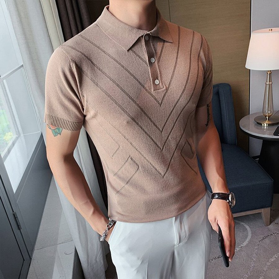 Men&#039;s Solid Color Short-Sleeved Sweater T-Shirt White XL