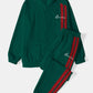 Mens Side Stripe Letter Embroidered Zip Jacket Corduroy Two Pieces Outfits