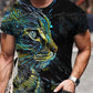 Men's Unisex T shirt 3D Print Graphic Prints Animal Crew Neck Daily Holiday Print Short Sleeve Tops Casual Designer Big and Tall Blue / Summer
