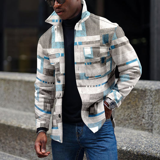 LONG-SLEEVED CASUAL WOOLEN MEN'S JACKET