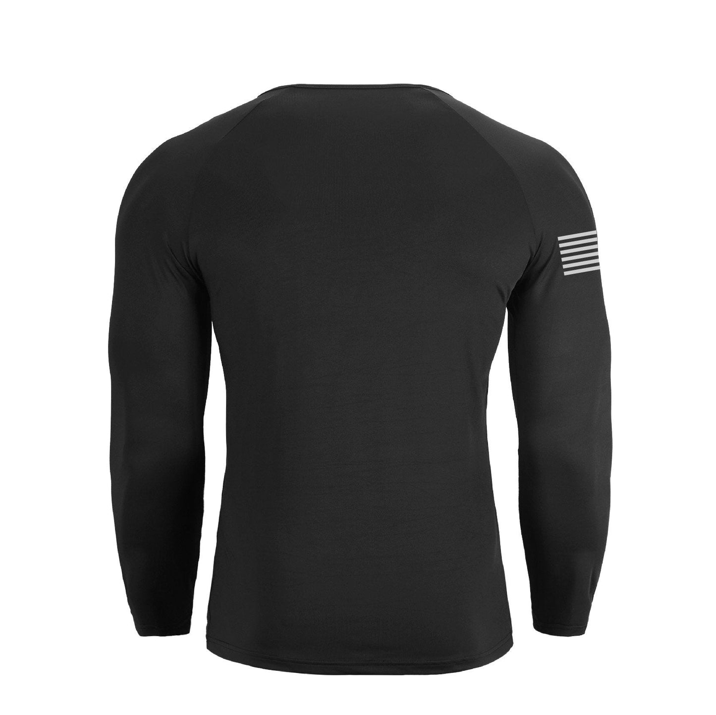 Men's American Flag Regular Fit 1/4 Button V-neck Long Sleeve T-shirts