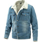 Men'S Plus Fleece Warm Denim Jacket