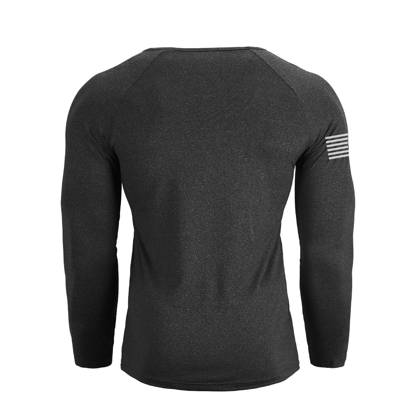 Men's American Flag Regular Fit 1/4 Button V-neck Long Sleeve T-shirts