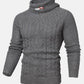 Mens Turtleneck Cable Warm Long Sleeve Knitted Sweaters